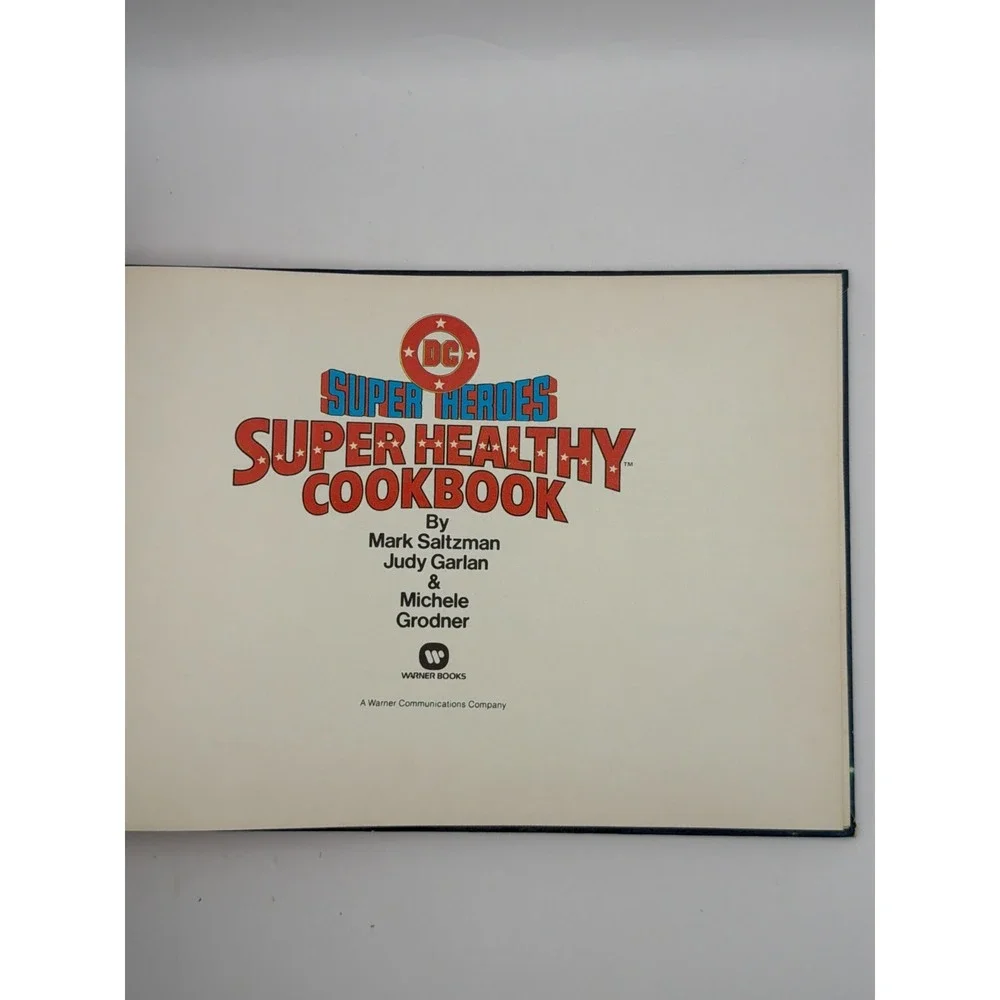 1981 DC Super Heroes Super Healthy Cookbook Hardcover Superman Batman Vintage
